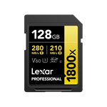 Lexar 1800x UHS-II SDXC 128GB Gold