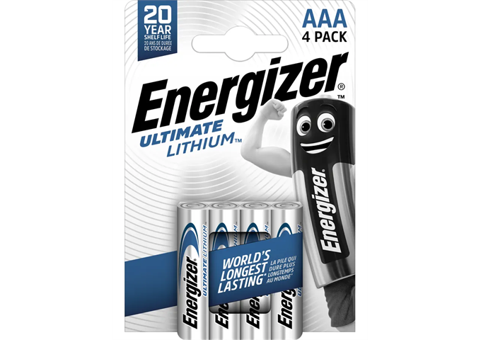 Energizer AAA/L92 Ultimate Lithium 4-Pack 639171