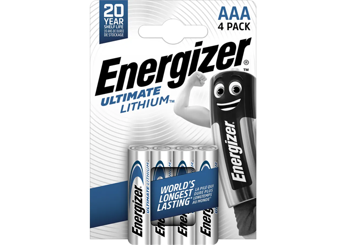 Energizer AAA/L92 Ultimate Lithium 4-Pack 639171