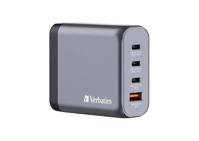 Verbatim 140W GaN 4 Port Charger