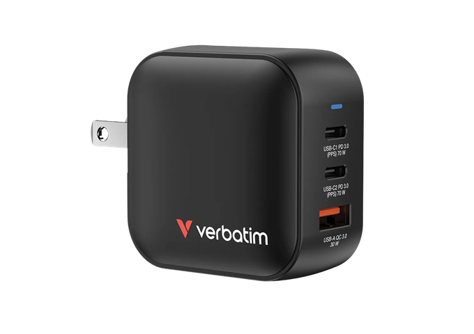 Verbatim 70W GaN 3 Port Charger