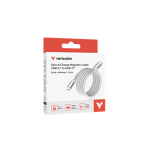Verbatim 100W Magnetic Cable USB-C Grey Verbatim 100W Magnetic Cable USB-C Grey