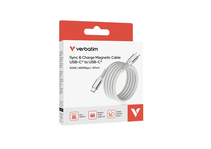 Verbatim 100W Magnetic Cable USB-C Grey