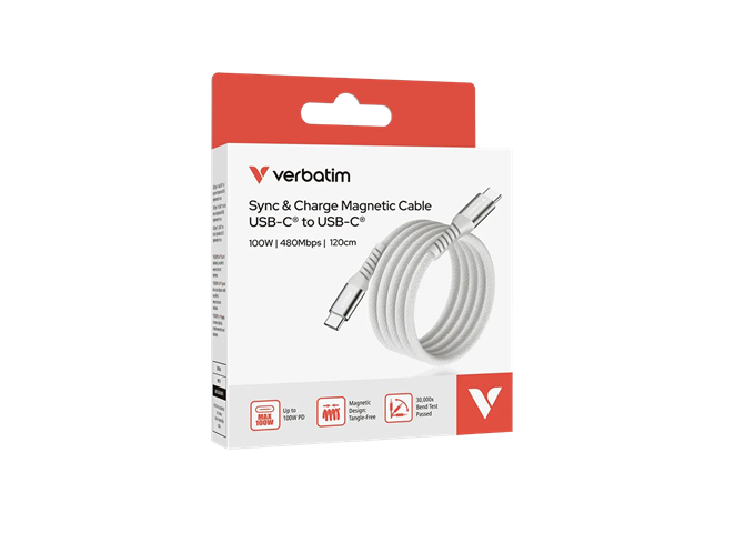 Verbatim 100W Magnetic Cable USB-C Grey
