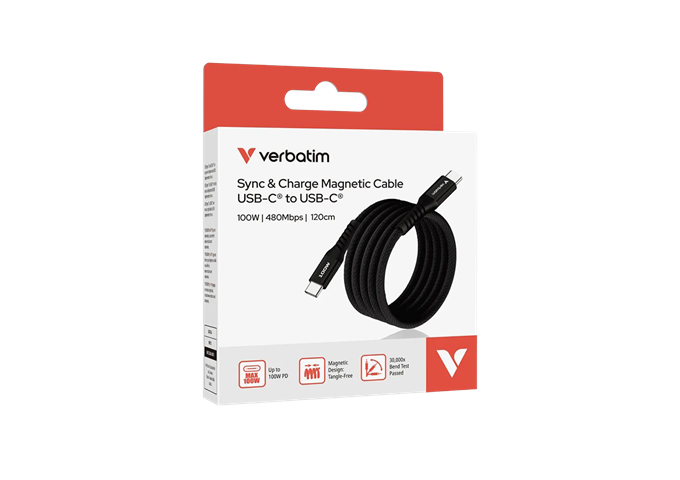 Verbatim 100W Magnetic Cable USB-C Black