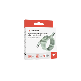 Verbatim 100W Magnetic Cable USB-C Green Verbatim 100W Magnetic Cable USB-C Green