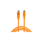 Tethertools TetherPro Datenkabel USB-C auf Micro-B 4.6m Orange