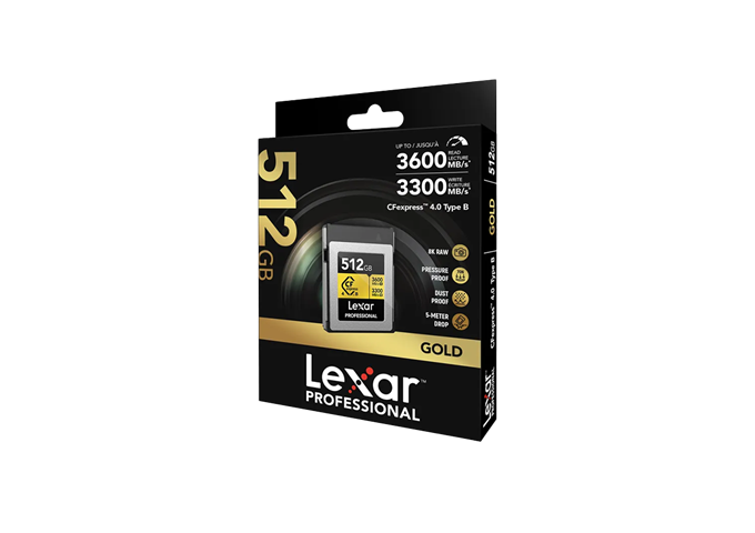 Lexar 3600MB/s CFexpress 4.0 B 512GB gold