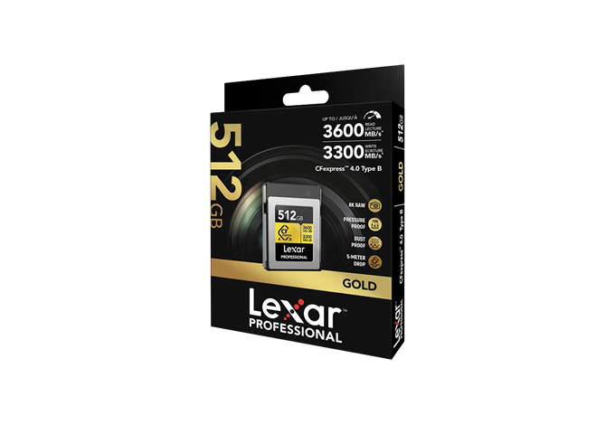 Lexar 3600MB/s CFexpress 4.0 B 512GB gold
