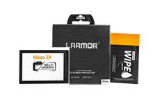Larmor Displayschutz Nikon Z9 & GFX100RF aus Glas (schwarz)