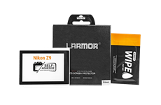 Larmor Displayschutz Nikon Z9 & GFX100RF aus Glas (schwarz)
