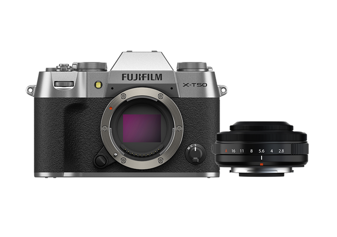 Fujifilm X-T50 Silber + XF 27mm F2.8 R WR Kit