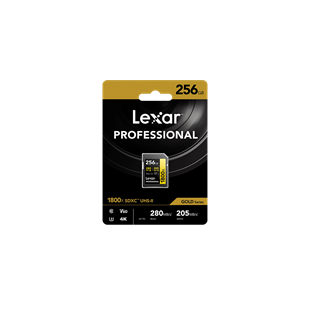 Lexar 1800x UHS-II SDXC 256GB Gold