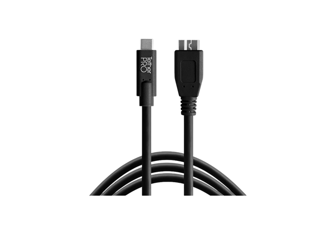 Tethertools TetherPro USB-C to 3.0 Micro-B 4.6m schwarz