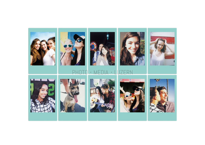 Fujifilm Instax Mini 10 Blatt Blue Frame