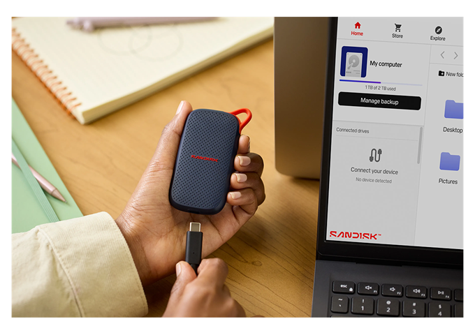 SanDisk Portable SSD 1TB bis zu 1000MB/s r/w