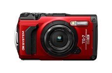 OM System TG-7 Tough! Unterwasserkamera (rot)