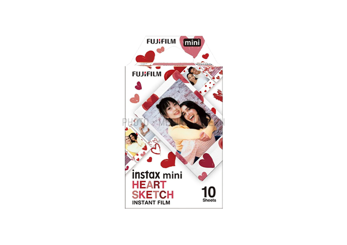FUJIFILM Instax Mini 10 Blatt Heart Sketch