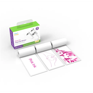 MyFirst Thermal Sticker White Pink Ink