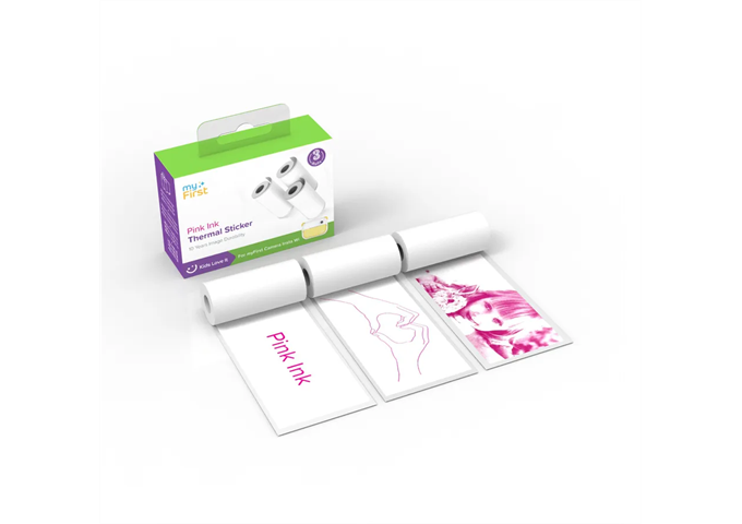MyFirst Thermal Sticker White Pink Ink