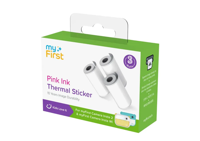 MyFirst Thermal Sticker White Pink Ink
